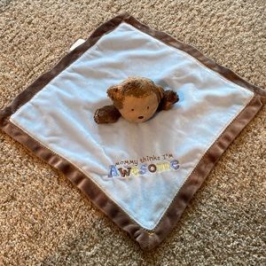 Carter’s monkey security blanket/rattle.